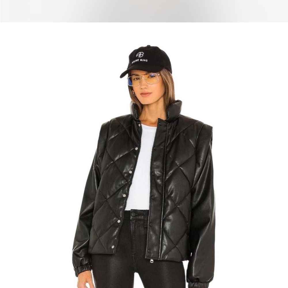 PISTOLA Callista Puffer Jacket with Removable Sleeves NWT faux leather large